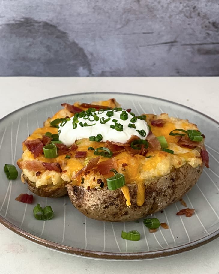 Loaded Baked Potato Recipe (With Lots of Cheese & Bacon) The Kitchn